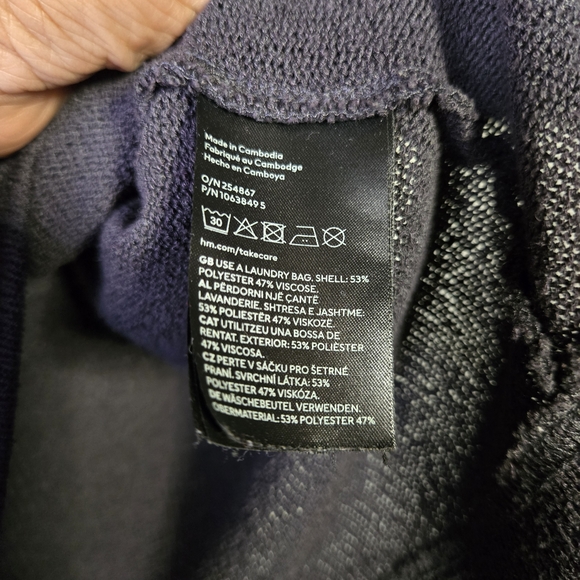 H&M Knit Collared Short Sleeve Sweater Top Relaxed Fit Size Large - Picture 6 of 7